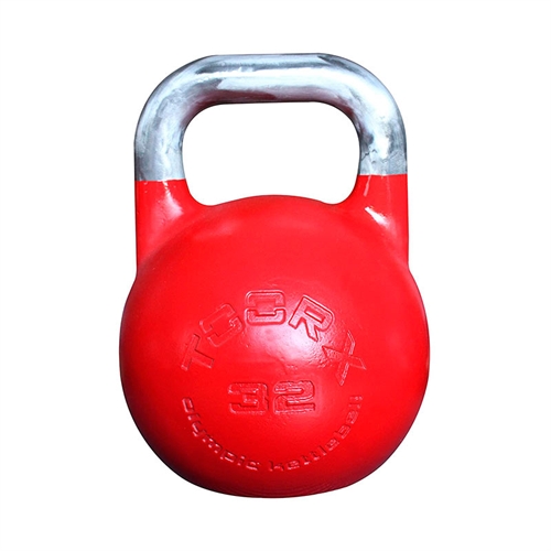 Dette er en Toorx Olympisk Kettlebell 32 kg, kettlebellen er rød